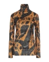 Stella Jean Woman Top Brown Size 8 Polyester, Cotton, Polyamide