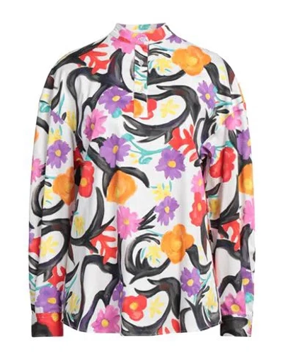 Stella Jean Woman Top White Size 8 Cotton, Elastane
