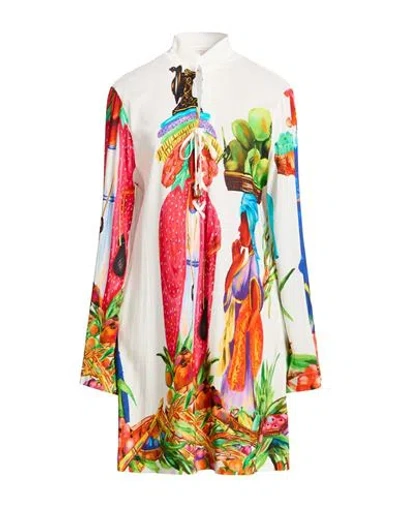 Stella Jean Woman Top White Size 8 Viscose, Elastane