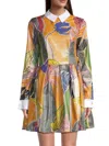 Stella Jean Women's Floral Faux Leather Minidress