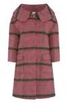 Stella Jean Wool Blend Coat In Burgundy