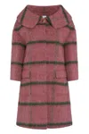 Stella Jean Wool Blend Coat In Burgundy