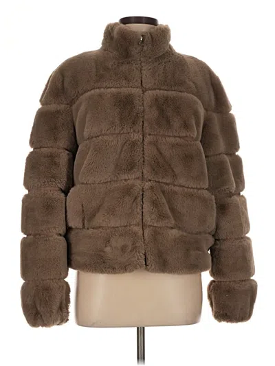Pre-owned Stella + Lorenzo Faux Fur Jacket In Brown