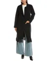 Stella + Lorenzo Long Coat In Black