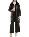 Stella + Lorenzo Reversible Coat In Black