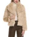 Stella + Lorenzo Short Jacket In Brown