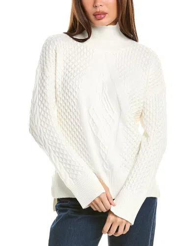 Stella + Lorenzo Turtleneck Sweater In White