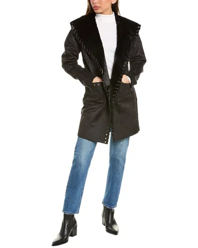 Stella + Lorenzo Whipstitch Jacket In Black