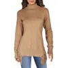 Stella + Lorenzo Womens Fringe Long Sleeve Turtleneck Sweater