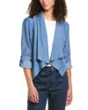 Stella + Lorenzo Wrap Top In Blue