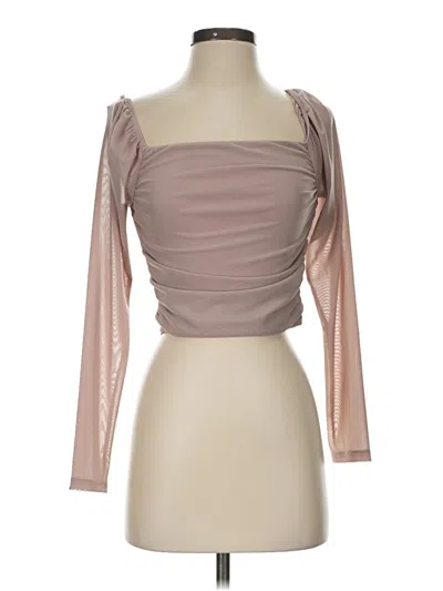 Pre-owned Stella Luce 3/4 Sleeve Top Pink Sweetheart Neckline Tops