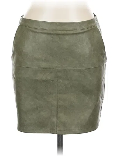 Pre-owned Stella Luce Faux Leather Skirt In Green