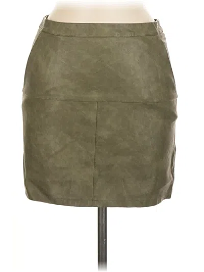 Pre-owned Stella Luce Faux Leather Skirt In Green