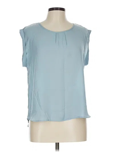 Pre-owned Stella Luce Short Sleeve Blouse In Blue