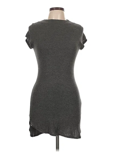 Pre-owned Stella Luce Short Sleeve Top Gray Sweetheart Neckline Tops