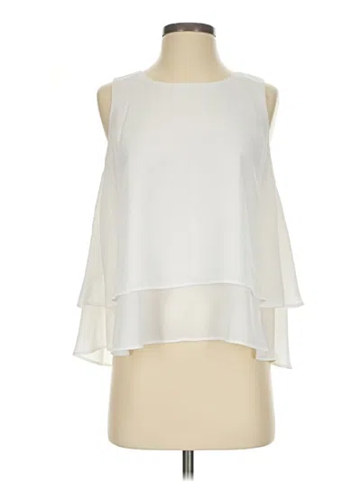 Pre-owned Stella Luce Sleeveless Blouse In Ivory