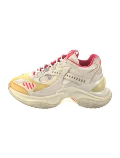 Pre-owned Stella Luna Leather Printed Chunky Sneakers In Neutral