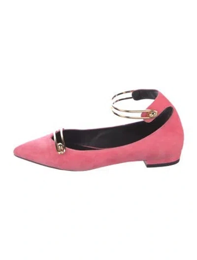 Pre-owned Stella Luna Suede Ballet Flats In Pink