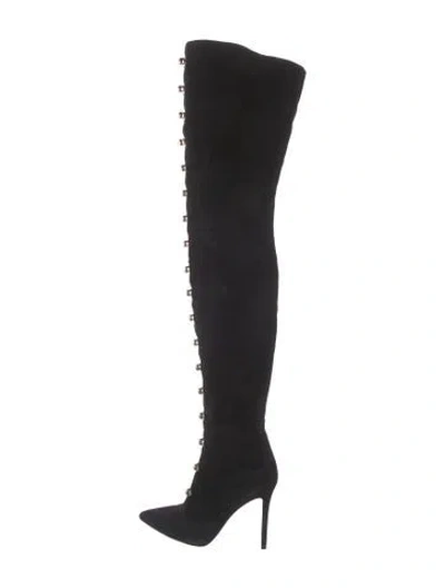Pre-owned Stella Luna Suede Boots In Black
