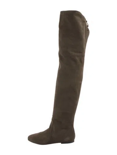 Pre-owned Stella Luna Suede Boots In Green