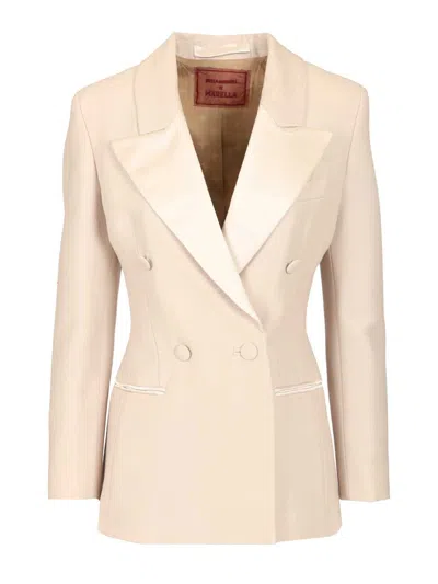 Stella Maxwell X Marella Fitted Blazer Jackets Beige