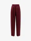 Stella Maxwell X Marella Wool Blend Trousers In Red