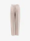 Stella Maxwell X Marella Wool Blend Trouserw With Satin Profiles In Neutral