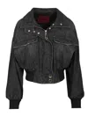 Stella Maxwell X Marella Denim Bomber Jacket Jackets Black In Gray