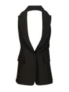 Stella Maxwell X Marella Sleeveless Blazer Top Jackets Black In Black