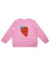 Stella Mc Cartney Junior Felpa Con Fragola In Fuchsia