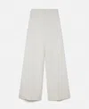 Stella Mccartney High-rise Wide-leg Wool Trousers In Cream White