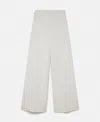 Stella Mccartney High-rise Wide-leg Wool Trousers In Beige