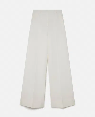 Stella Mccartney High-rise Wide-leg Wool Trousers In Beige