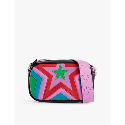 Stella Mccartney Kids' -applique Panelled Faux-leather Shoulder Bag In Colourful