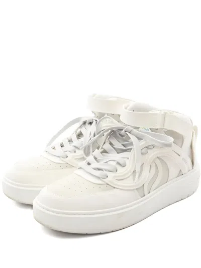 Pre-owned Stella Mccartney 00s S-wave High-cut Sneakers In Neutral