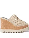 Stella Mccartney Woven Cork Wedge Mules