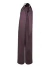 Stella Mccartney Chain Halterneck Satin Midi Dress In Brown