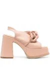 Stella Mccartney Skyla Chain Platform Sandals In Pink