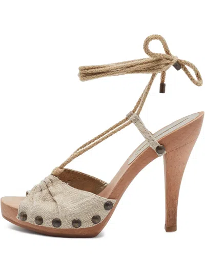 Pre-owned Stella Mccartney 125mm Wood Platform Sandals