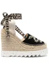 Stella Mccartney 'gaia' Wedge Espadrilles In Black