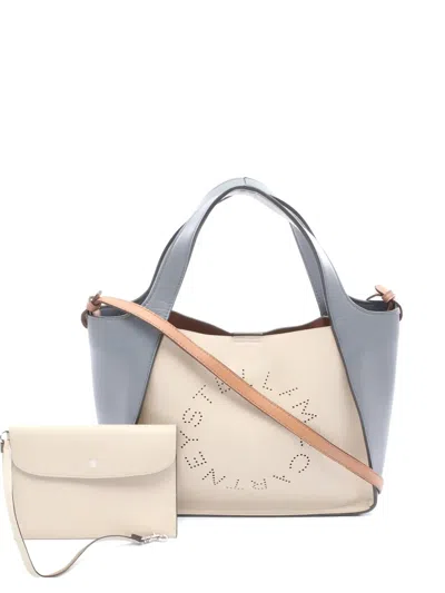 Pre-owned Stella Mccartney 2000s Logo Handbag Tote Bag In Neutral