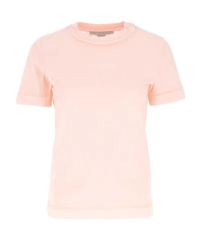 Stella Mccartney 2001 Logo-print Faded T-shirt In Nude