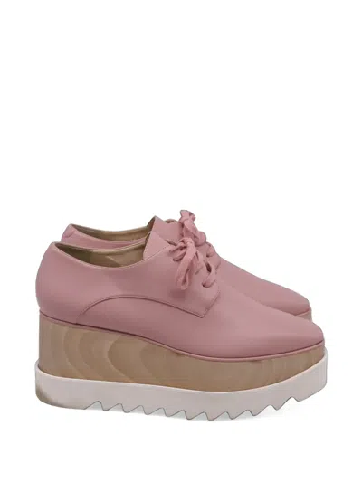 Pre-owned Stella Mccartney 2010s Elyse Platform Wedge Sneakers In Pink