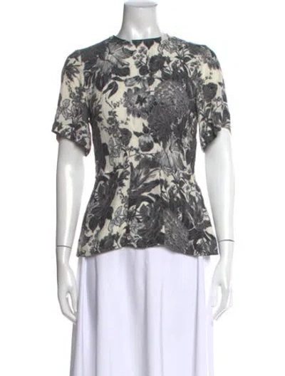 Pre-owned Stella Mccartney 2012 Silk Blouse In Gray