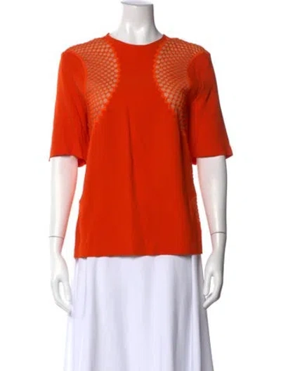 Pre-owned Stella Mccartney 2015 Crew Neck Blouse In Orange