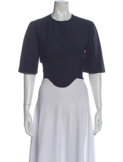 Pre-owned Stella Mccartney 2016 Crew Neck Top In Blue