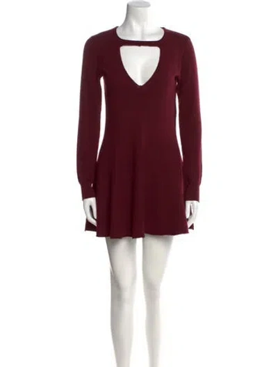 Pre-owned Stella Mccartney 2016 Mini Dress In Burgundy