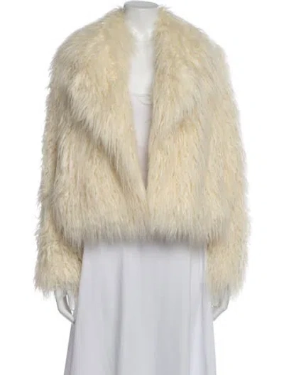 Pre-owned Stella Mccartney 2017 Faux Fur Jacket In Neutrals