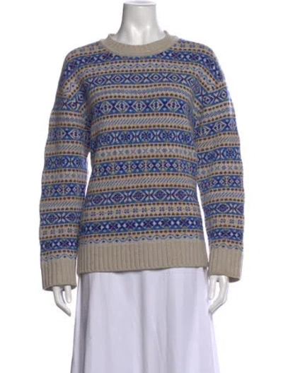 Pre-owned Stella Mccartney 2017 Virgin Wool Sweater In Blue