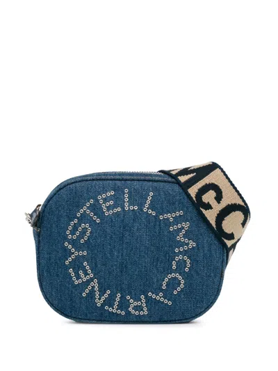 Pre-owned Stella Mccartney 2020 Denim Logo Crossbody Bag In Blue